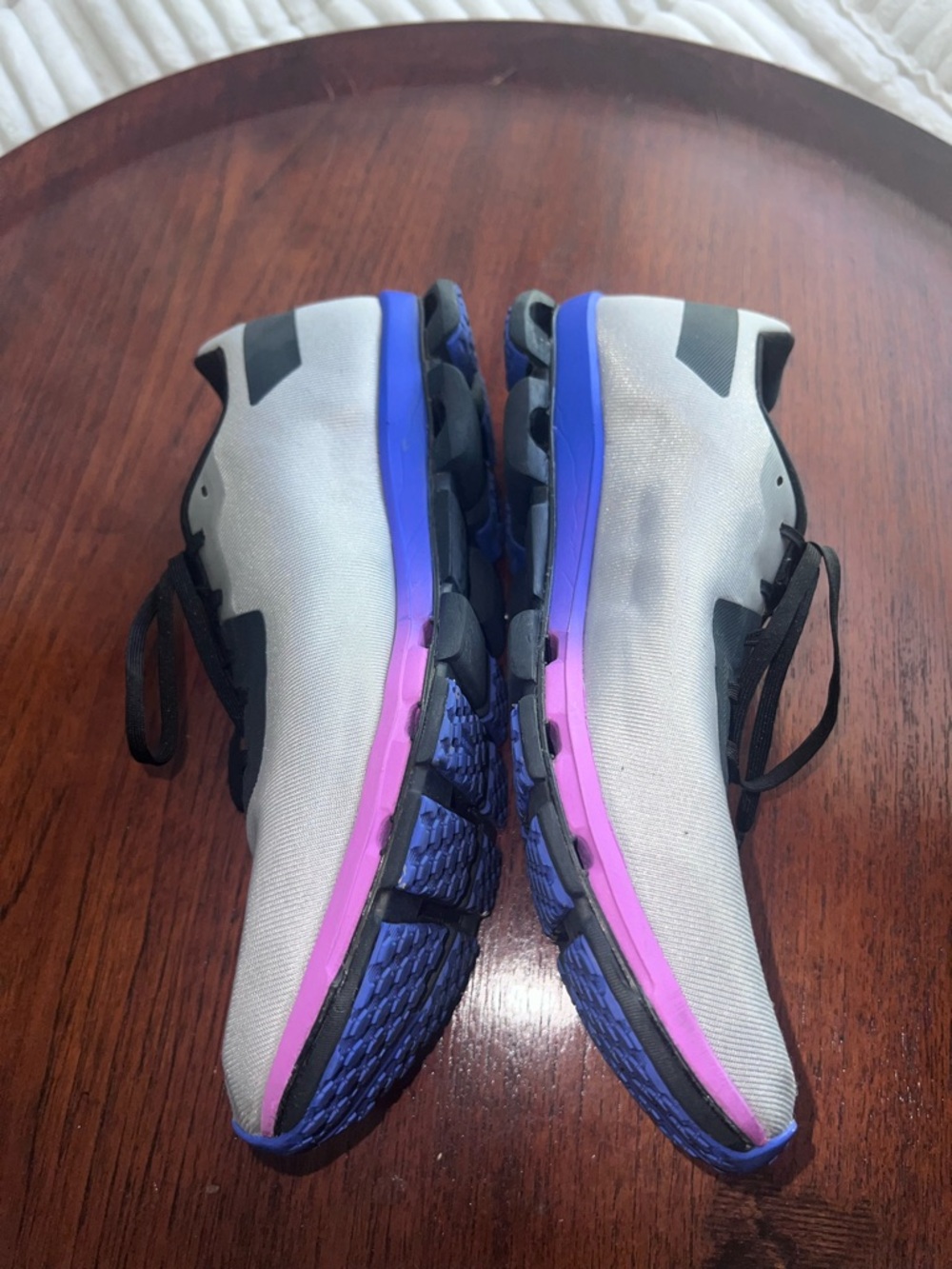 On Running Women's Sneakers in Grey with Black and colorful Details - Picture 8 of 12